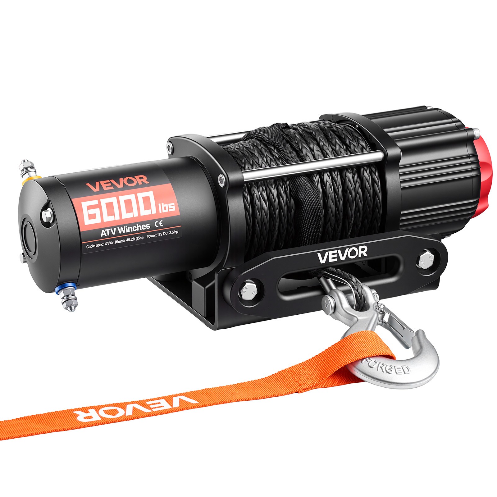 VEVOR 6000 lbs Electric Winch ATV UTV 12V Synthetic Rope Wireless Remote Control