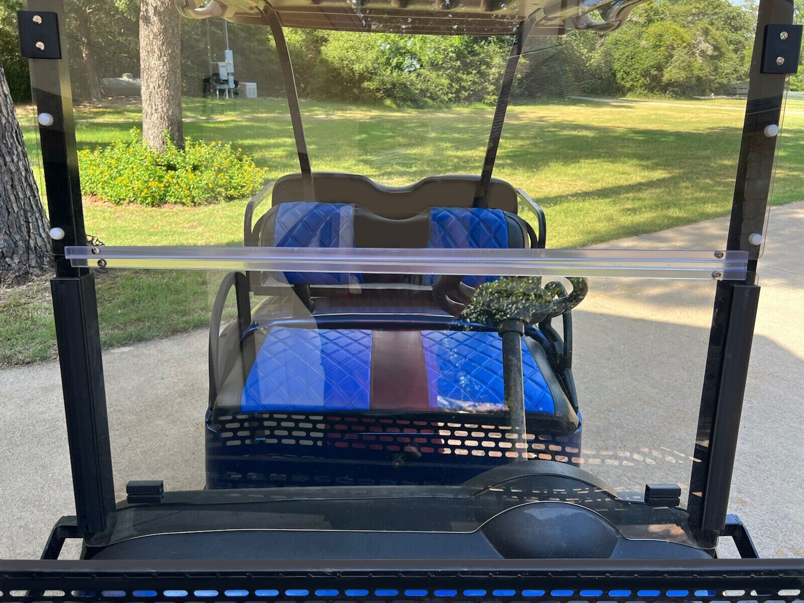 For EZGO RXV Golf Cart Windshield Folding Tinted Windscreen Impact Resistant