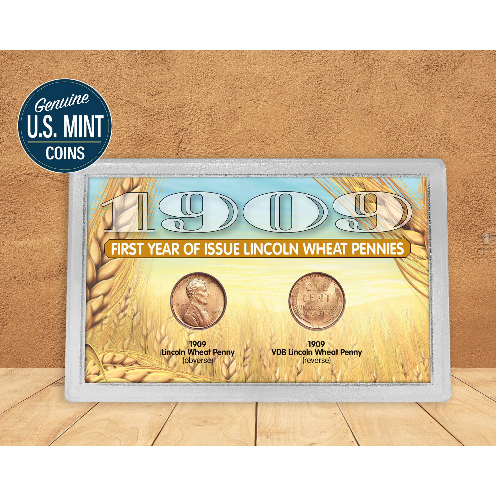 NEW 1909 and 1909 VDB “First-Year of Issue" Lincoln Wheat-Ear Pennies 13749