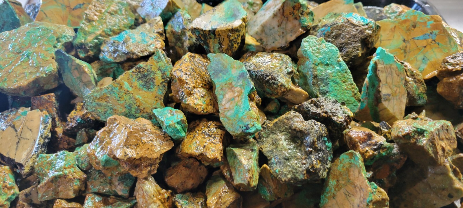 Natural Turquoise Rough Blue Silver Mine, Lone Mountain District NV - Half Pound