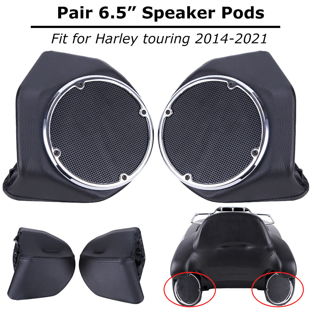 King Tour Pak Trunk 6.5" Speaker Pods For Harley Road King Street Electra Glide