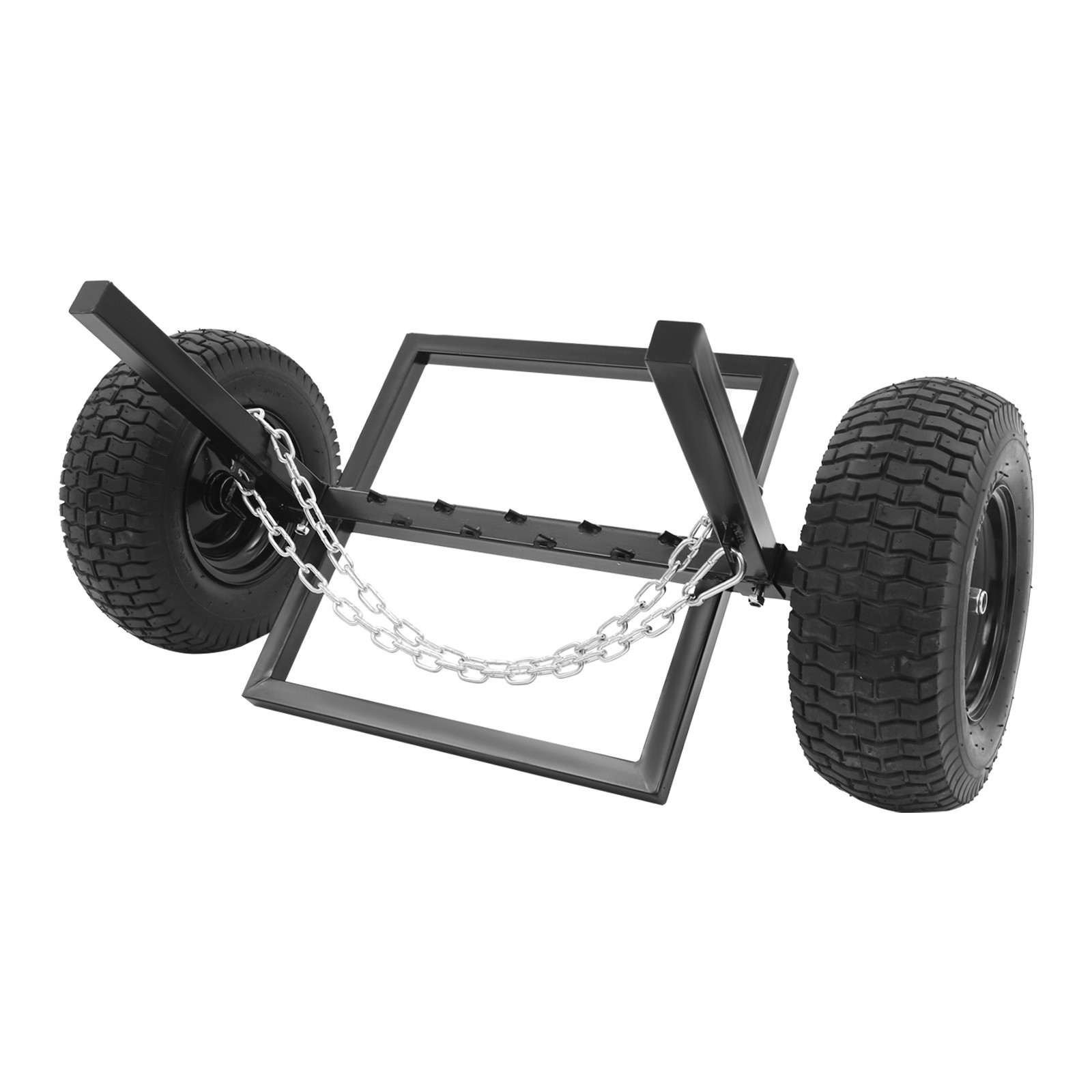 1500 LBS Capacity Log Skidder Heavy Duty Log Holder Log Dolly with Chain Black