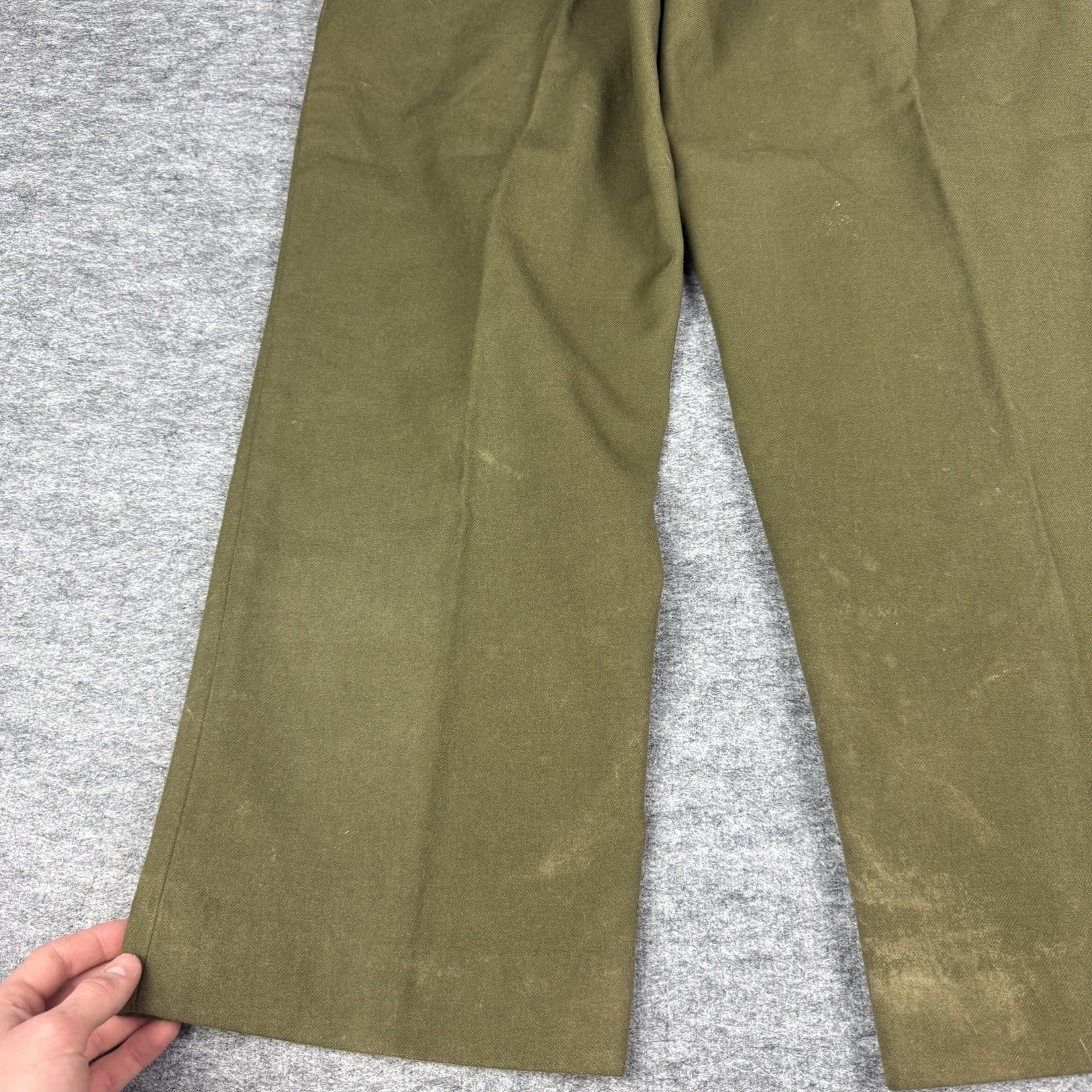 Vintage US Military M-1951 Wool Field Trousers Army Olive Drab Pants Medium Reg