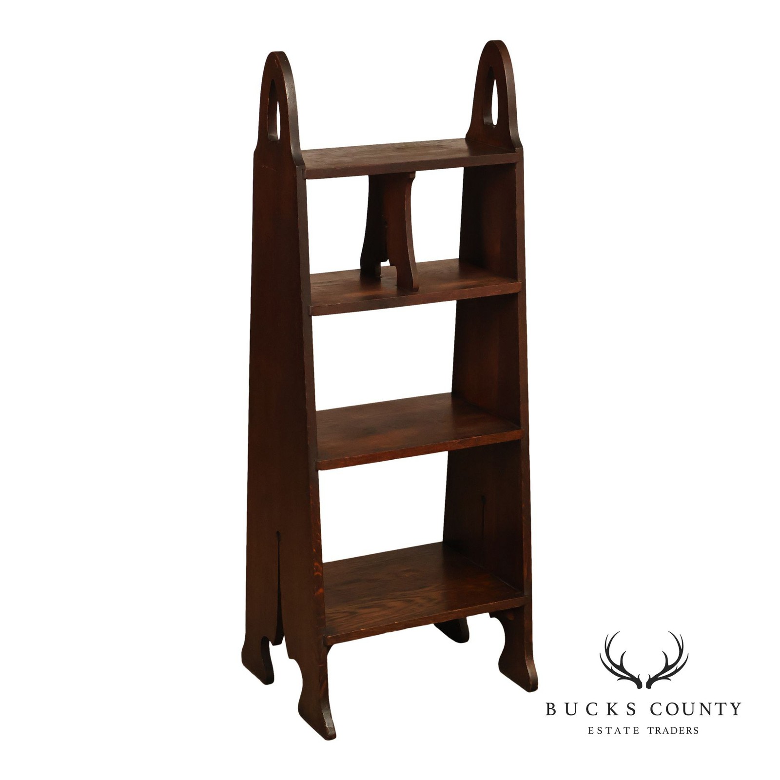 Antique Grand Rapids Arts And Crafts Mission Oak Magazine Stand