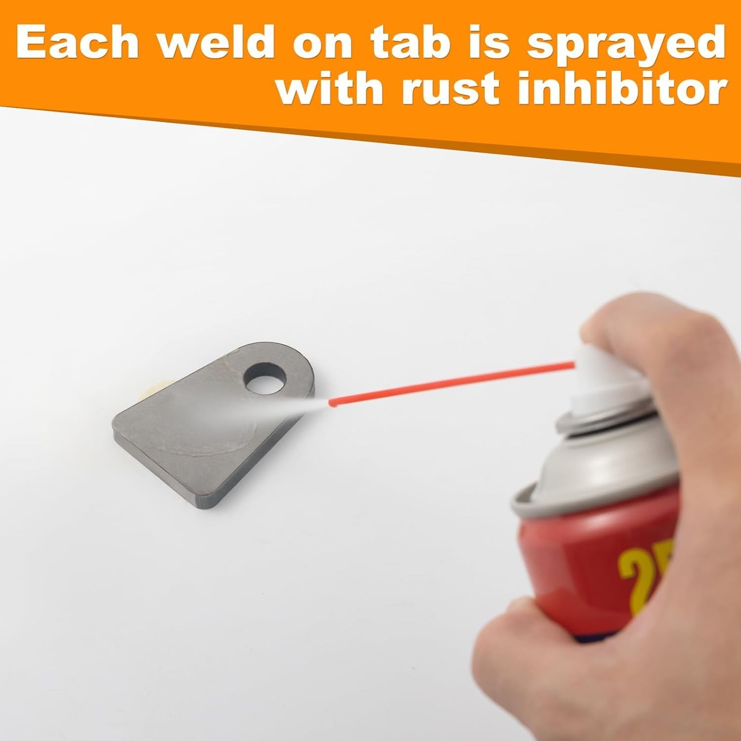 Weld On Tabs 1/2" Hole 1/4 Thick Steel Brackets Shock Mount Trailer Universal 4X