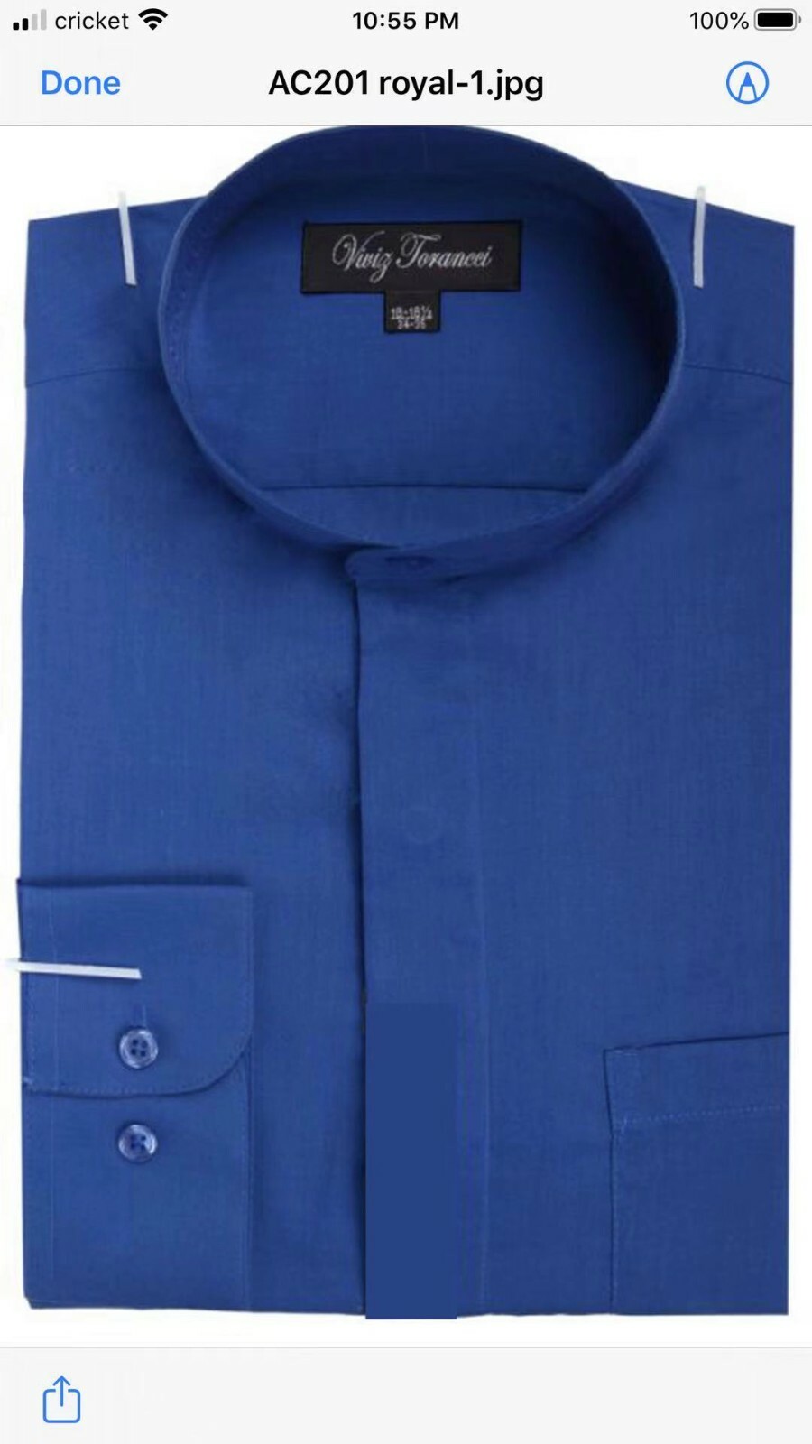 Fotino Landi SG01 Men's Mandarin Collar Dress Shirt New