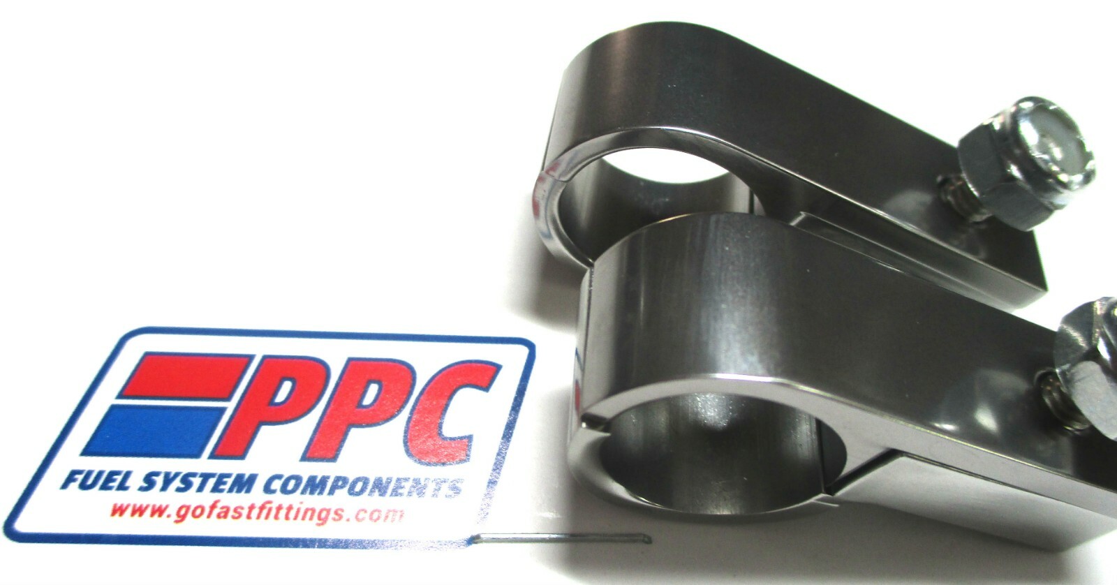 3/4" ID Billet Alum Show Polished Titanium Line Mounting  P Clamp 2 per pk