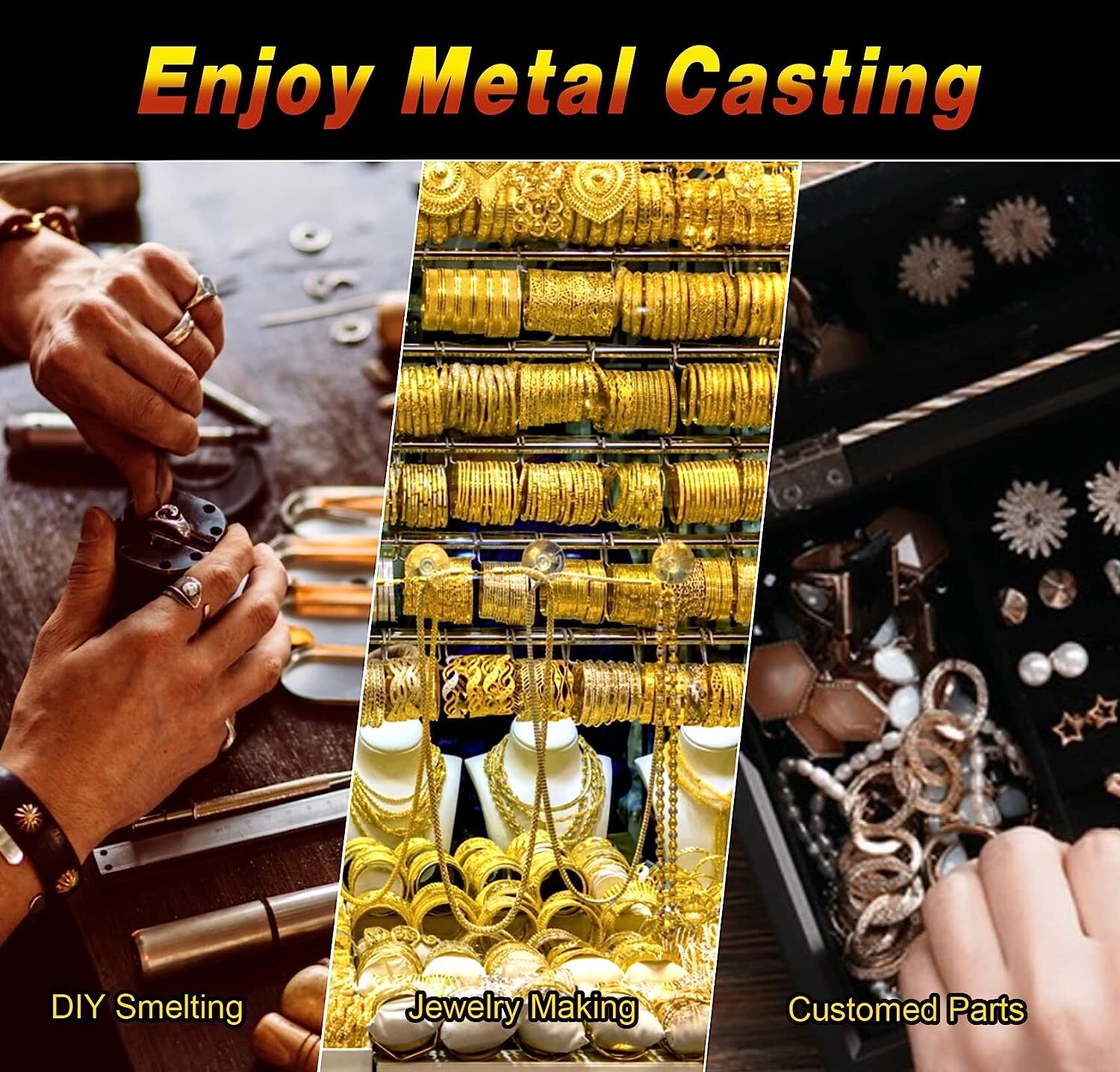 3KG Digital Metal Melting Furnace Jewelry Smelter Kiln Refining Gold Silver 110V