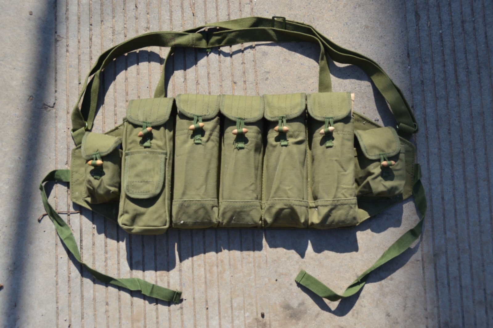 5-mag-pocket Chinese T56 7.62 "五六式" Chest Rig Ammo Pouch Bandolier