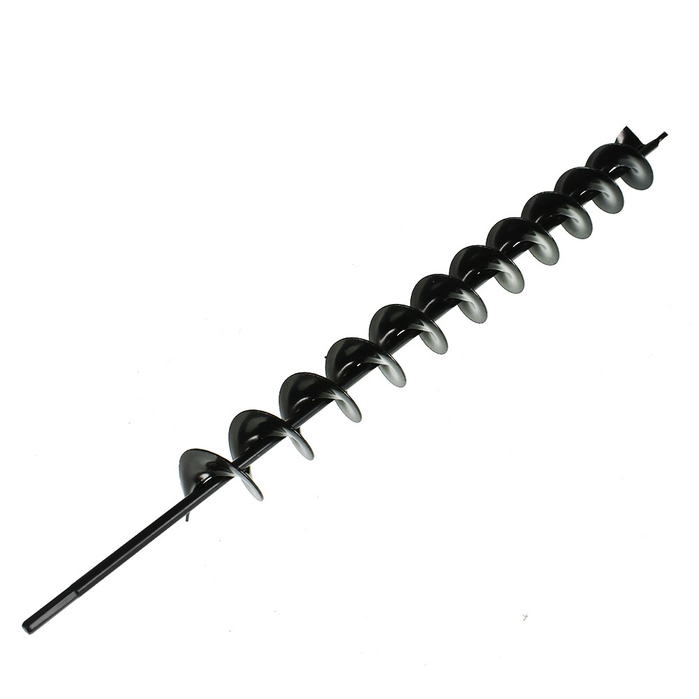 Earth Auger Drill Bit 2" × 24" Black For Garden Post Fence Post Hole Digger