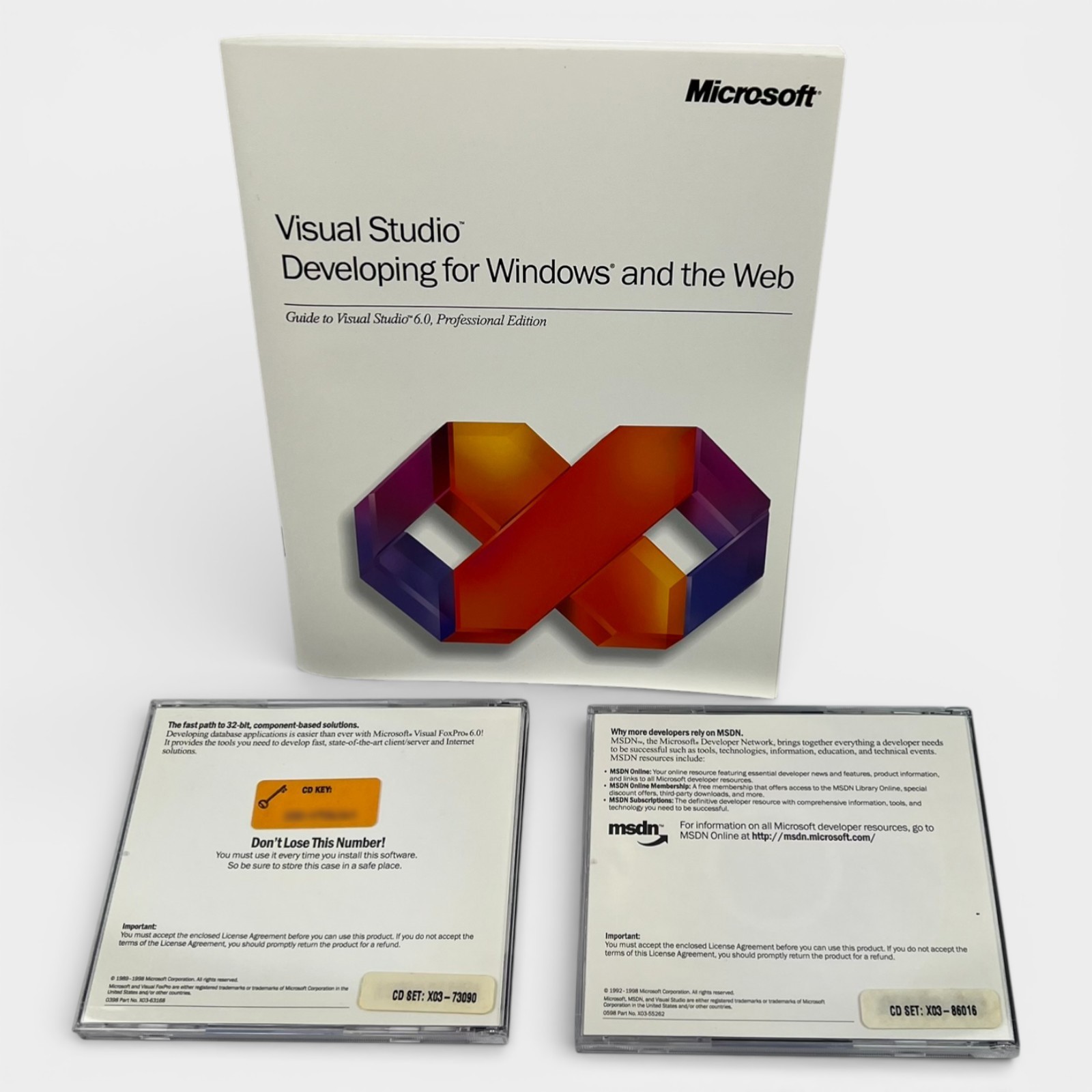 Microsoft Visual FoxPro 6.0 Professional Edition Box Set w/ Key