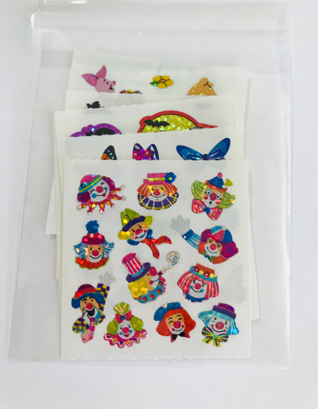 Sandylion Sticker Lot VTG Disney Pooh Toons Character Sparkle Prismatic Grab Bag