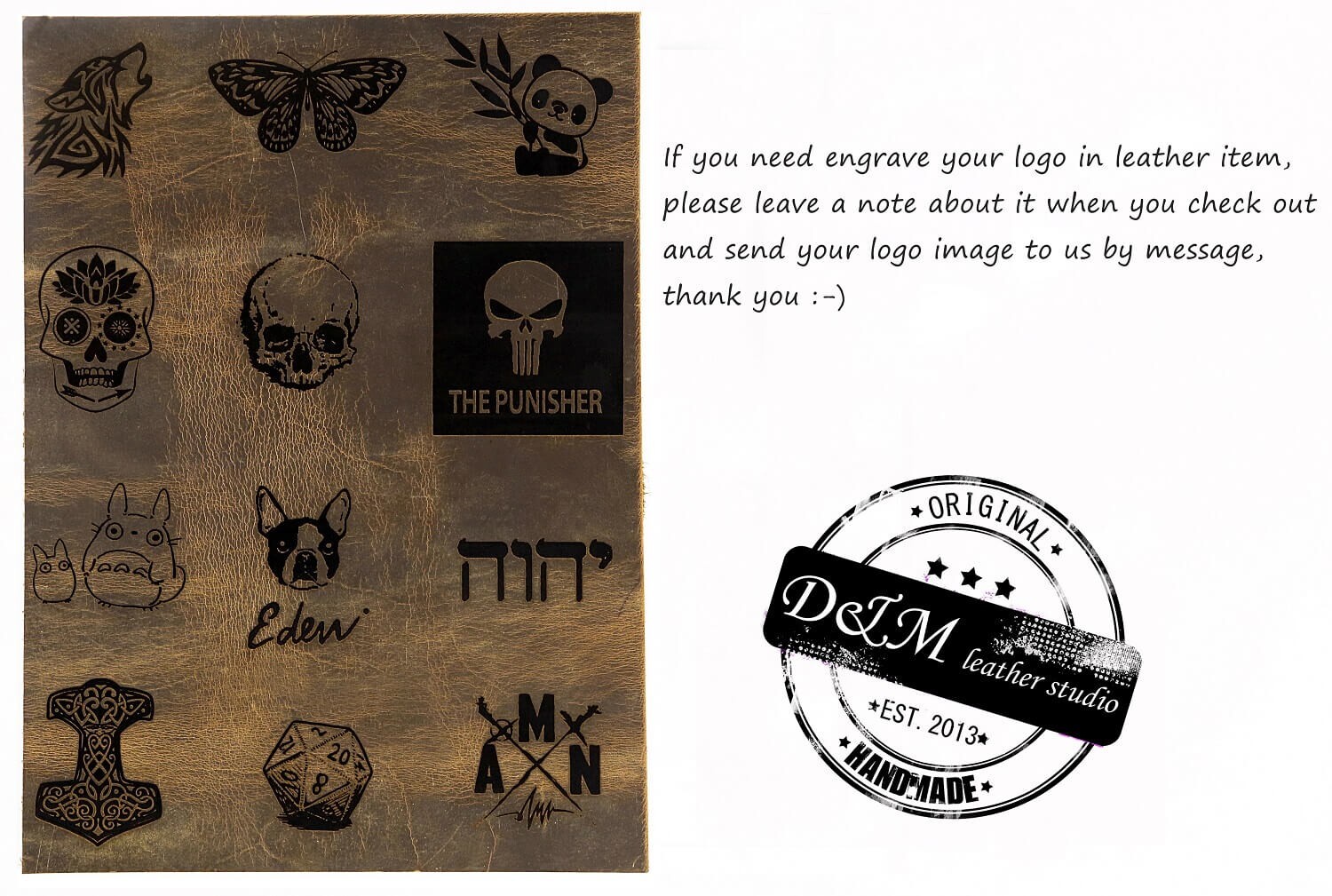 Personalized leather midori travelers notebook / midori style leather journal