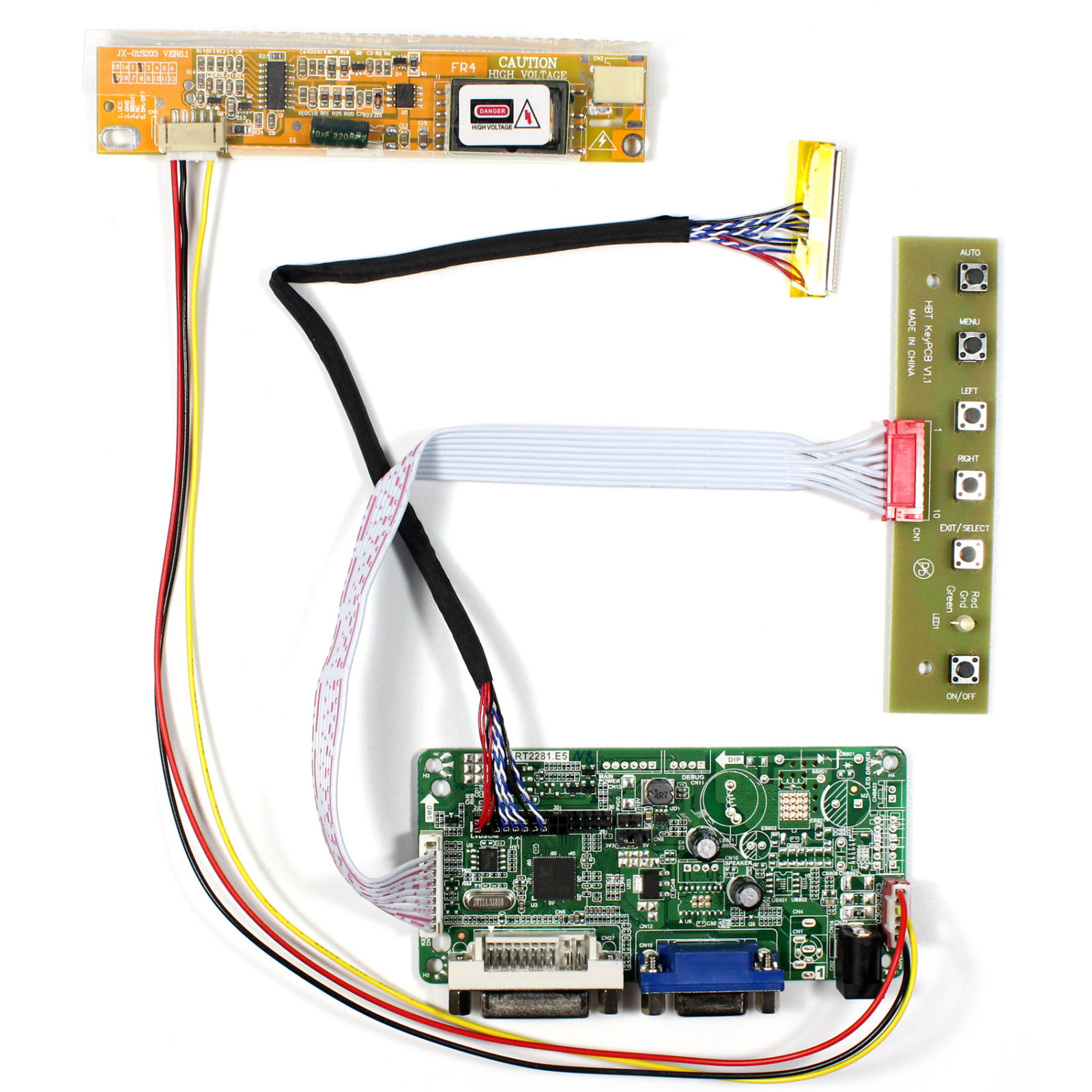 DVI VGA LCD LCD Controller Board Work For LVDS interface LCD Screen