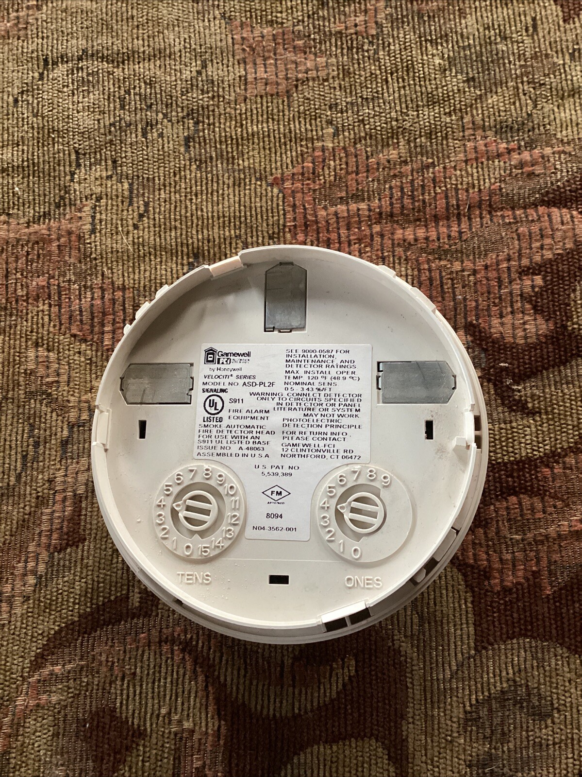 Gamewell FCI ASD-PL2F Smoke Detector