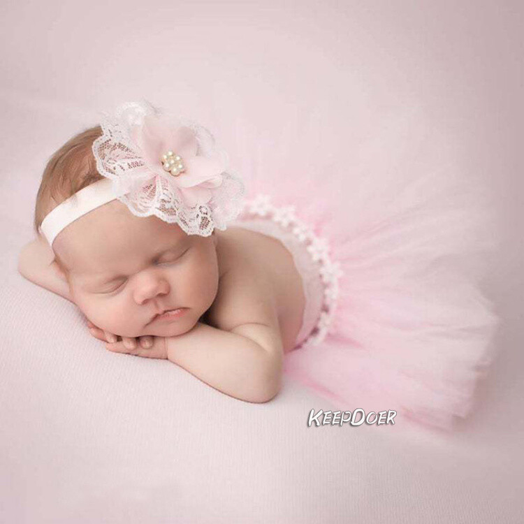 Newborn Baby Girl Tutu Skirt Dress Headband Photography Props Studio Photo Shoot
