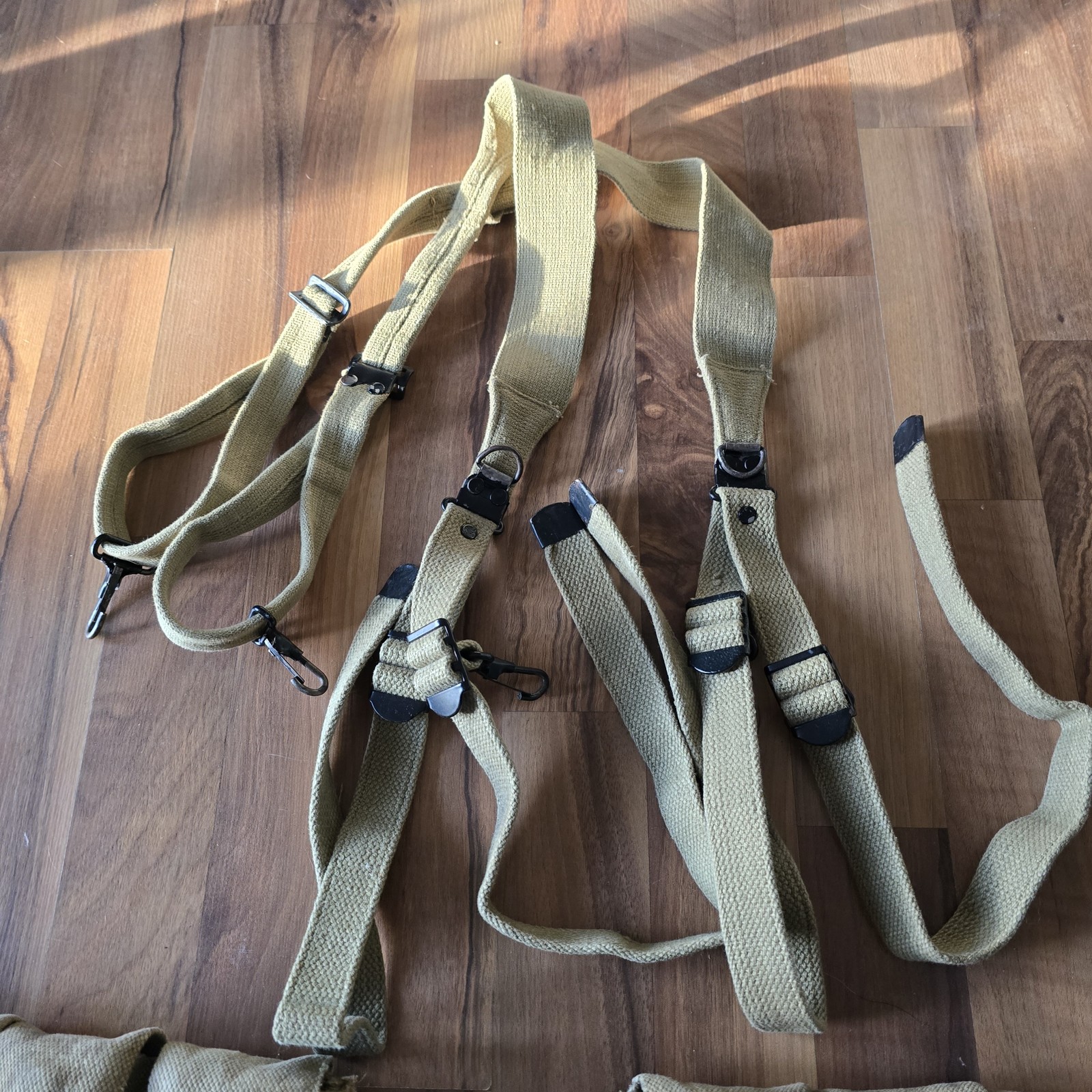 USMC Cartridge Belt Suspenders Canteen First Aid Wharton Mfg For Reenactment