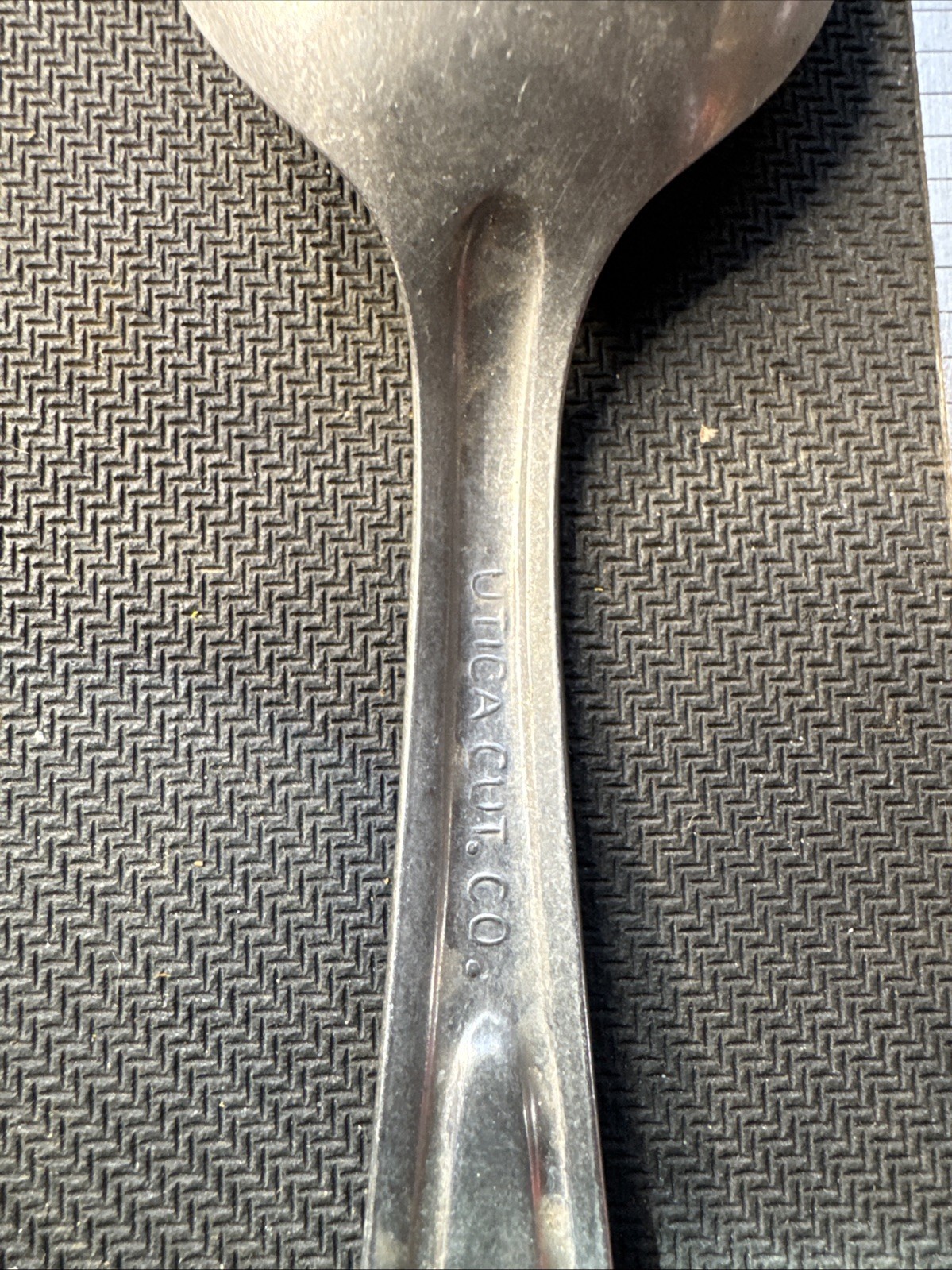 Vtg Utica Cut. Co. Us Army Mess Kit Spoon With Hole 7.5 " Long