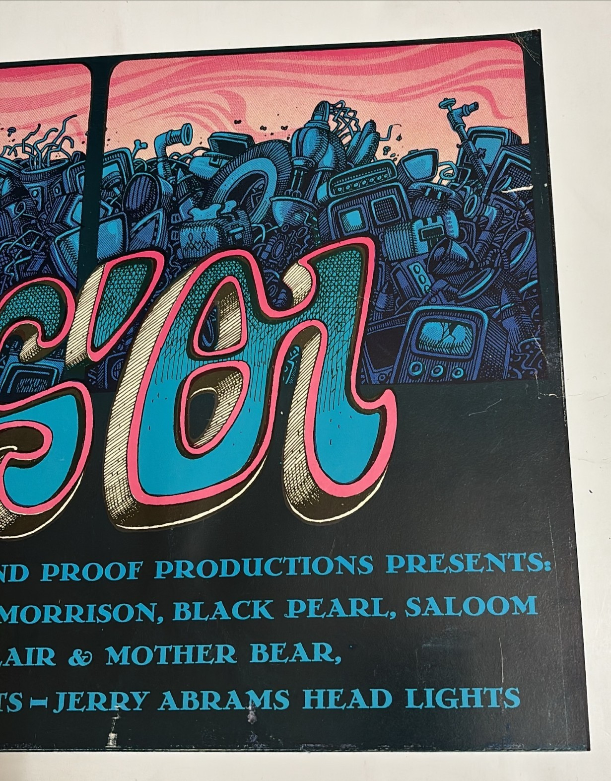 Vintage Original 1969 VAN MORRISON Avalon Concert Poster RICK GRIFFIN Junkyard