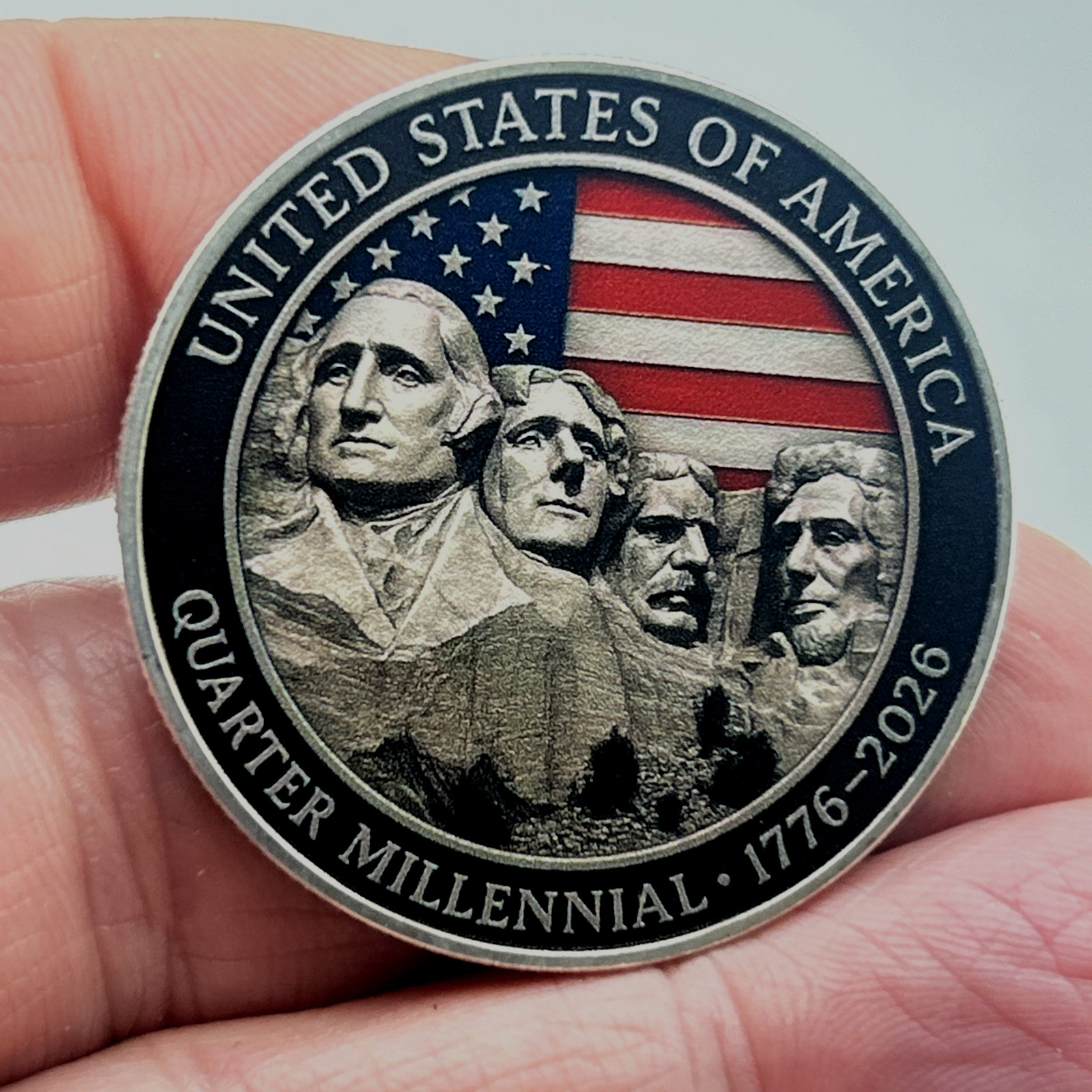 USA Quarter Millennial Mount Rushmore 1776-2026 Commemorative Coin Medal