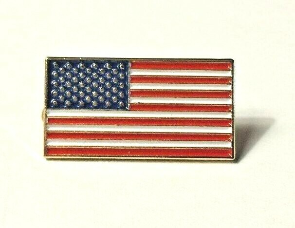 NEW America Flag Enamel 1" Lapel Pin United States USA American US TRUMP MAGA