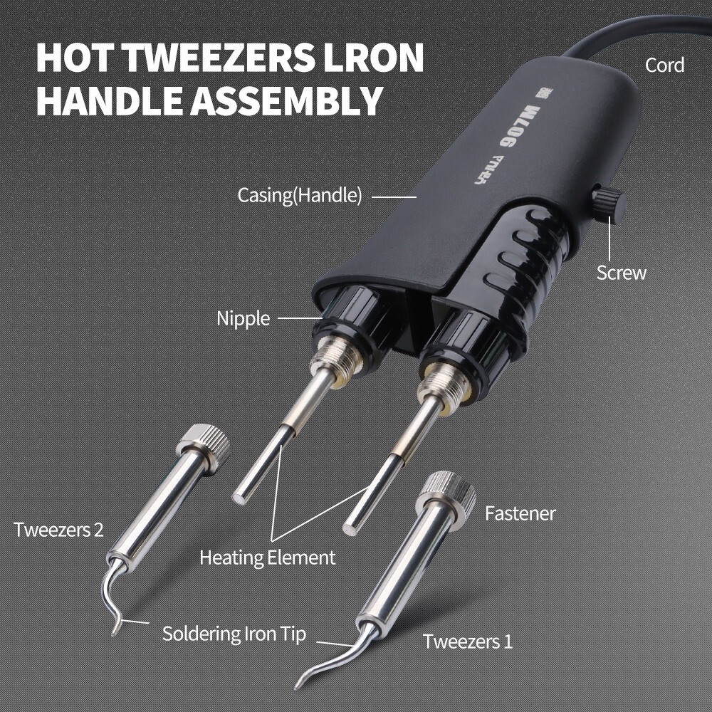 YIHUA 938BD+ Tweezers Soldering Station 2 in 1 Soldering Iron Kit Rework Station