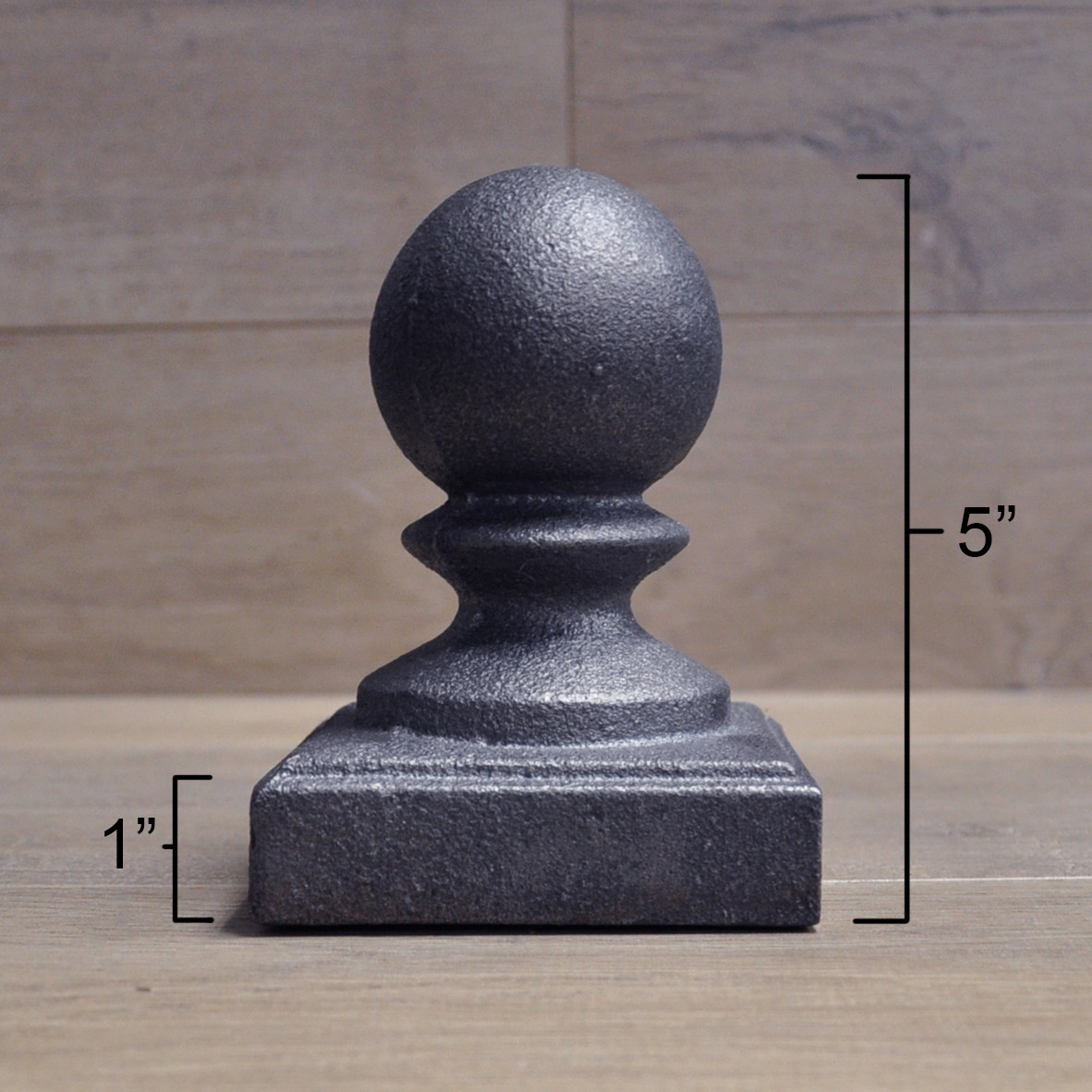 Cast iron Ball Fence Finial Square Post Caps Topper For 3 x 3" Posts | 4 Pieces