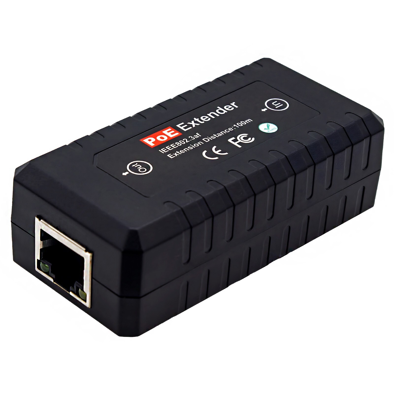 UltraPoE PoE Extender 10/100Mbps IEEE 802.3af PoE Repeater Extension 100m