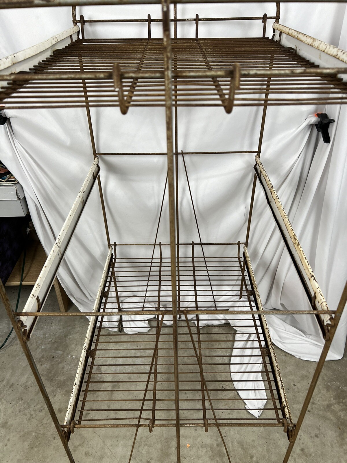 Vintage NEHI Beverages Metal Soda Rack “FULL QUART-SERVES SIX” 47x27x21