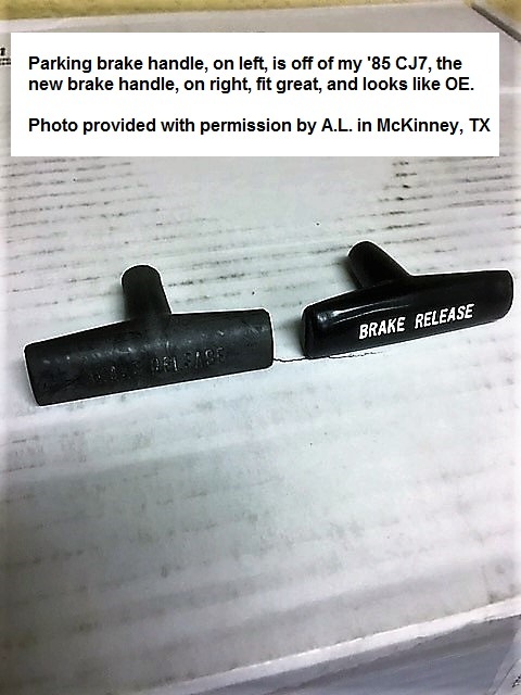 Park Brake Release Handle Fits Jeep CJ5 CJ7 CJ8 Wrangler YJ Dodge D100 W100 W250