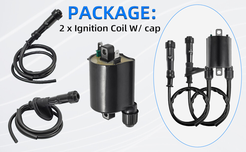 Set of 2 Ignition Coils + Caps For Shadow Spirit 750 VT750DC VT750C2 2001-2009