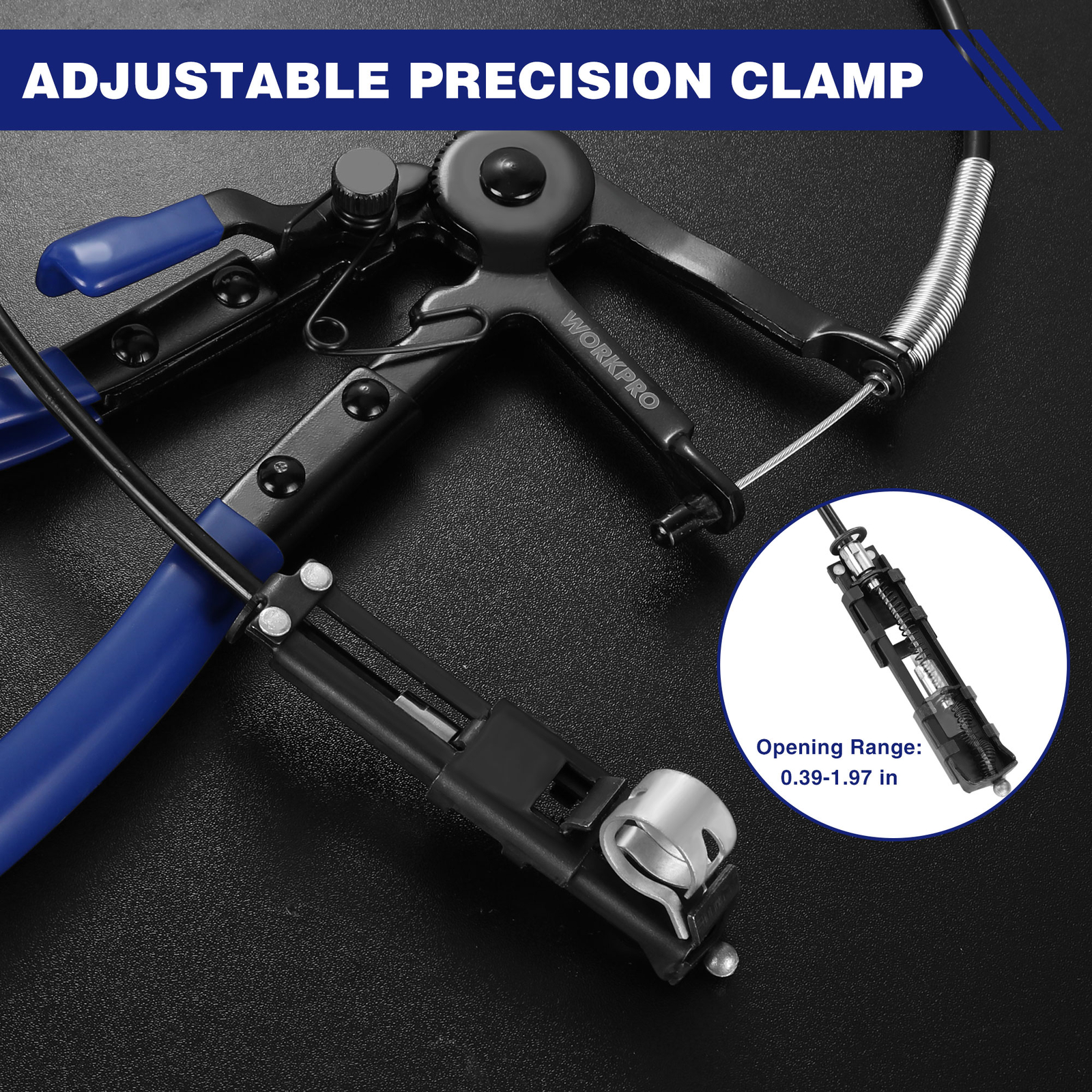 WORKPRO Flexible Hose Clamp Pliers, 27” Hose Clamp Automotive Clamp Removal Tool