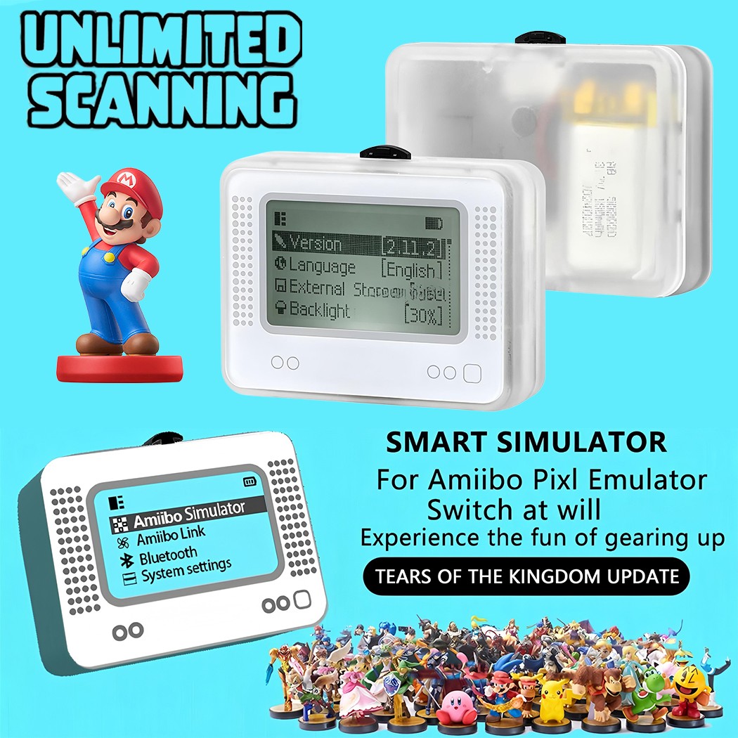For Amiibo NFC Tag Emulator Bluetooth-Compatible Emulator for Nintendo Switch