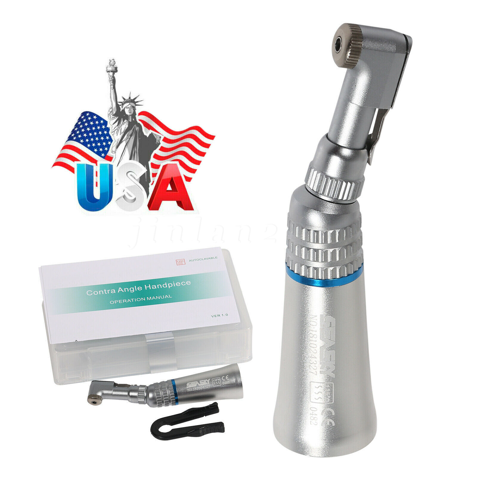 NSK Style Dental Slow Low Speed Contra Angle Handpiece Latch E-Type Attach YP2/4