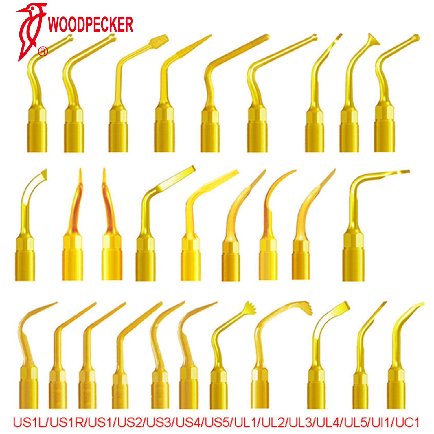 Woodpecker US-II LED Dental Piezo Bone Surgery Tips U Tips Fit NSK Handpiece