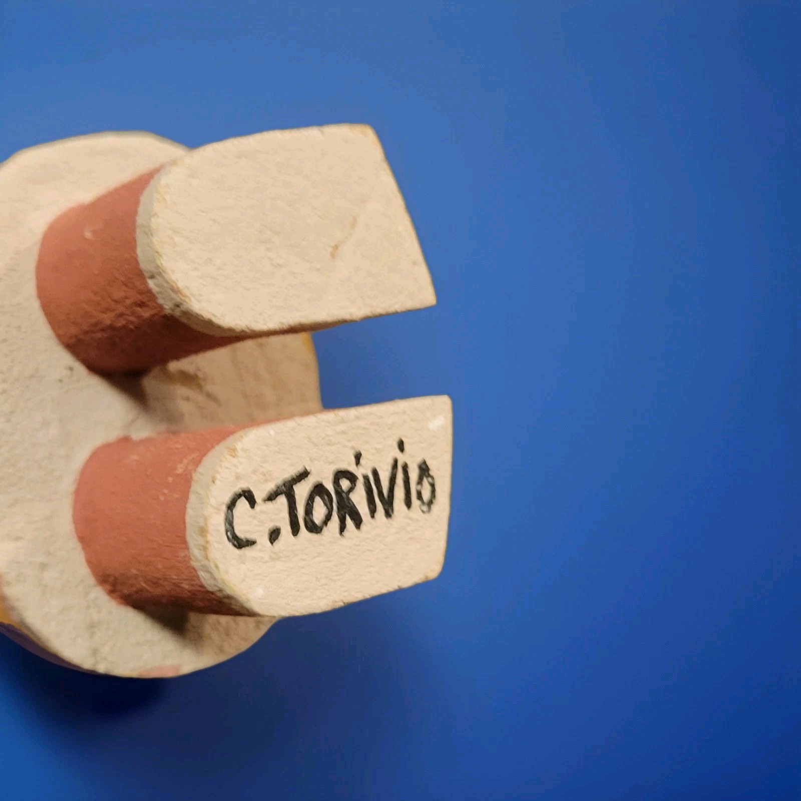 Conrad Torivio Hopi Wood Carved Hand Painted Kachina Doll Signed Vintage