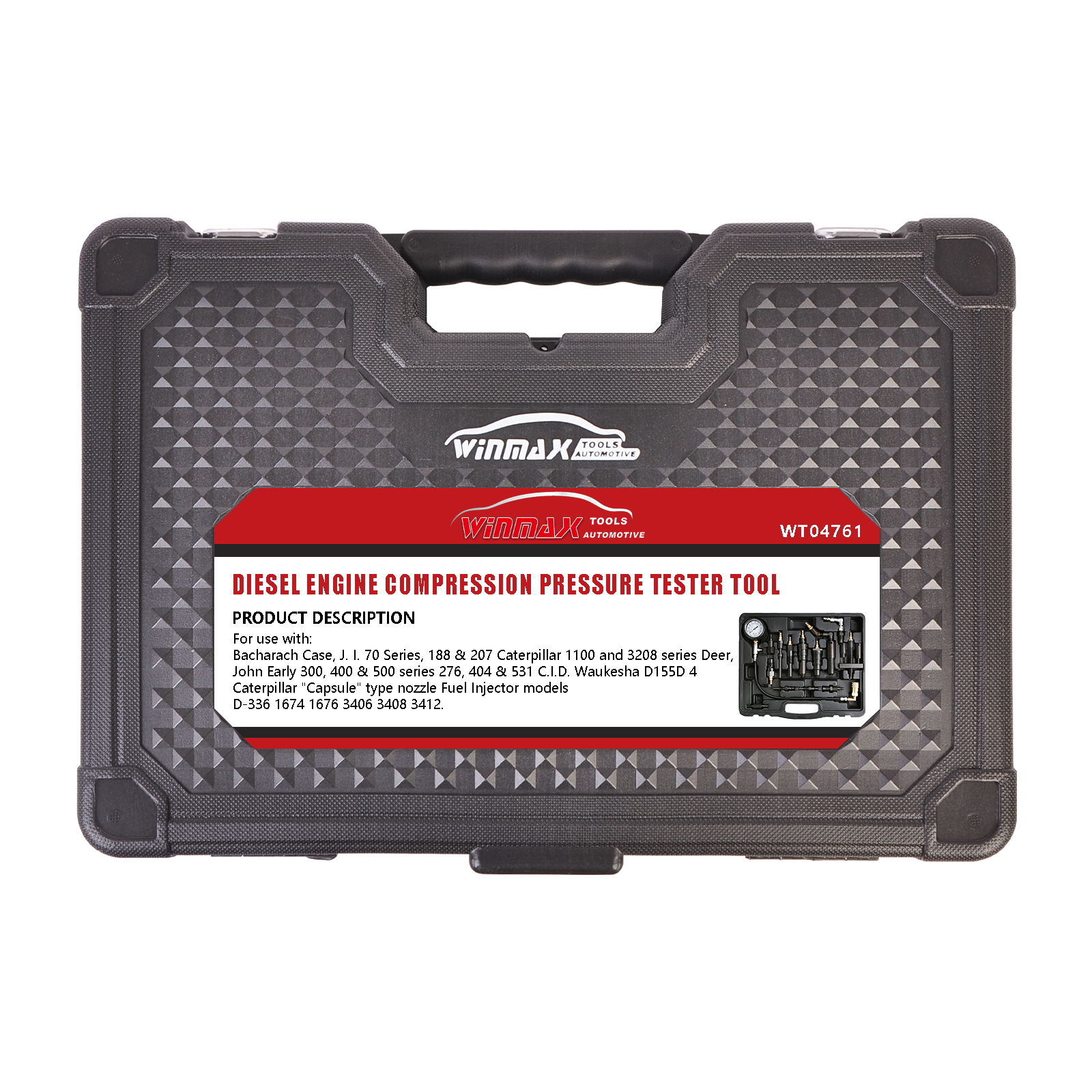 Diesel Engine Compression Pressure Tester Tool For FORD CUMMINS DETROIT 1000 Psi