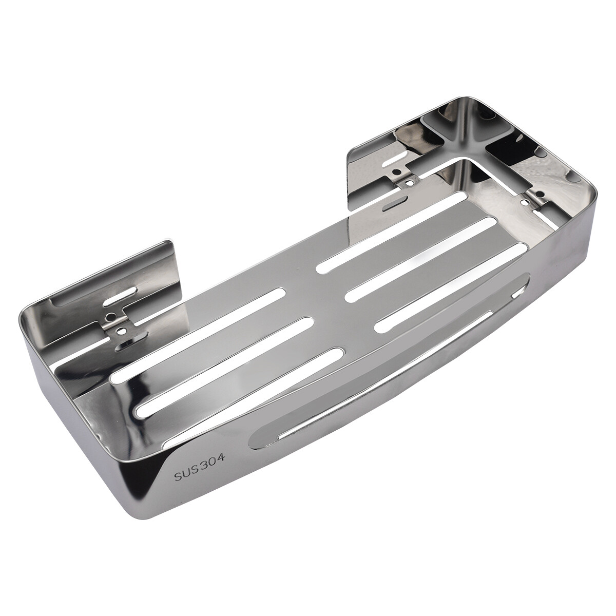 Shower Caddy, Adhesive Shower Shelves No Drilling, with 2 Adhesives，1.77" Height