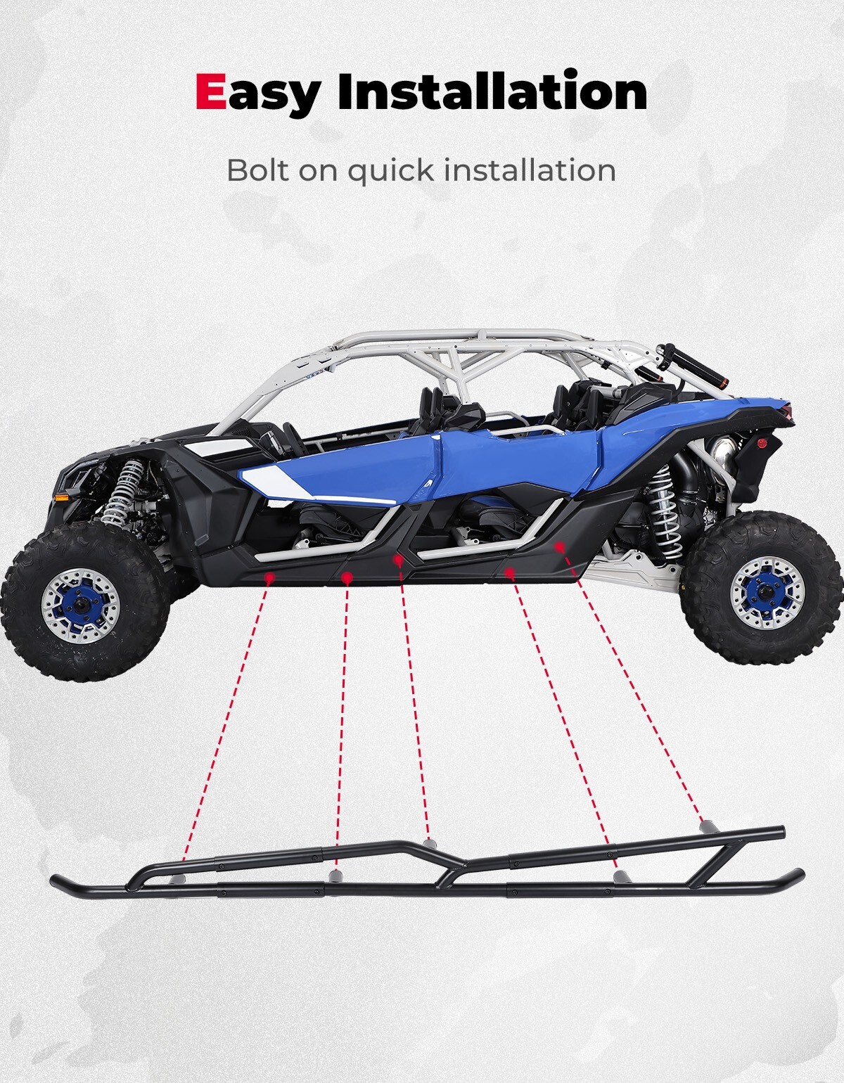 Nerf Bars Rock Sliders for 2017-2024 Can-Am Maverick X3 Max R RR # 715003888