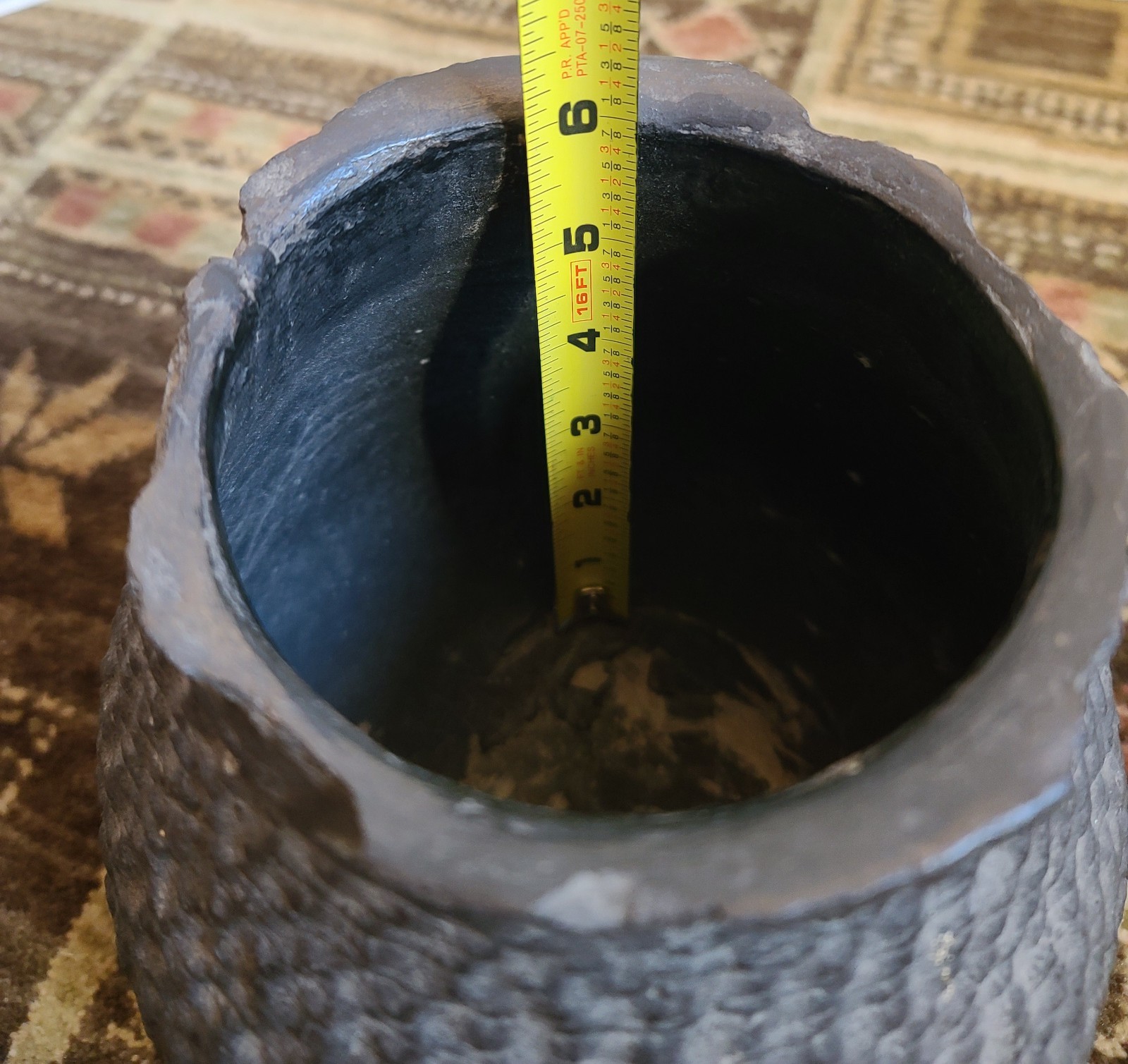 Ancient Anasazi Corrugated Olla Pot Jar Vessel 7" Tall Native American Artifact