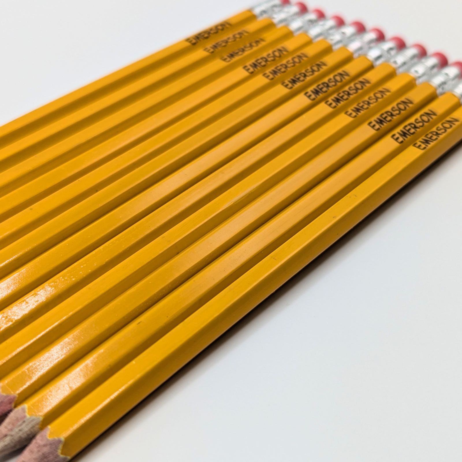 Custom Engraved Pencils (12x ) #2 Personalized for Kids School Business