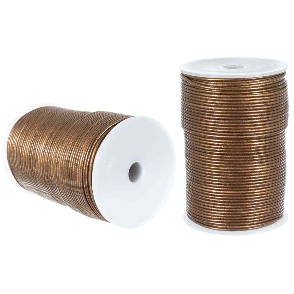 Craft County 2MM Round Leather Cord  Various Colors