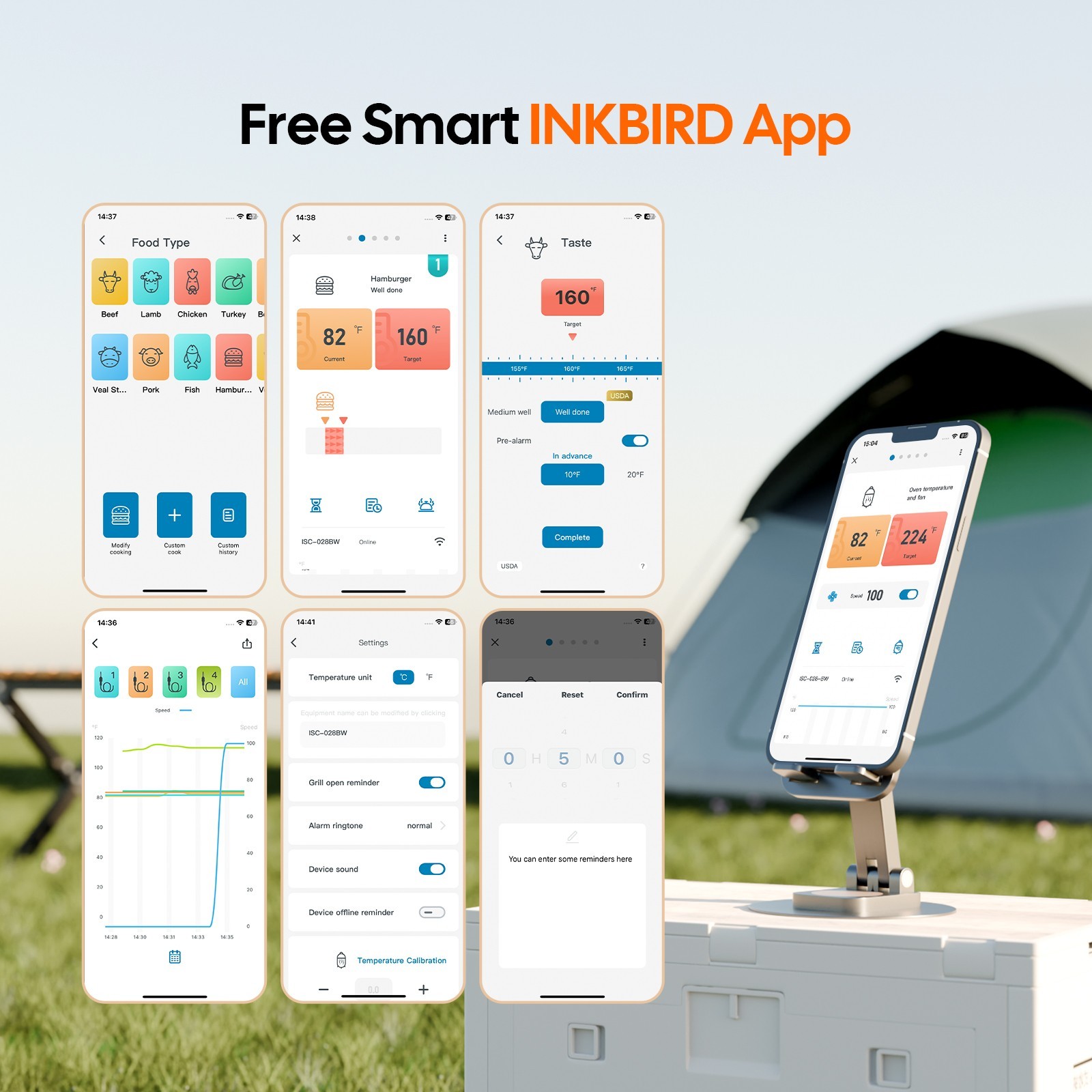 INKBIRD Automatic Smoker Fan Controller WiFi BBQ Meat Thermometer Cooking Tools