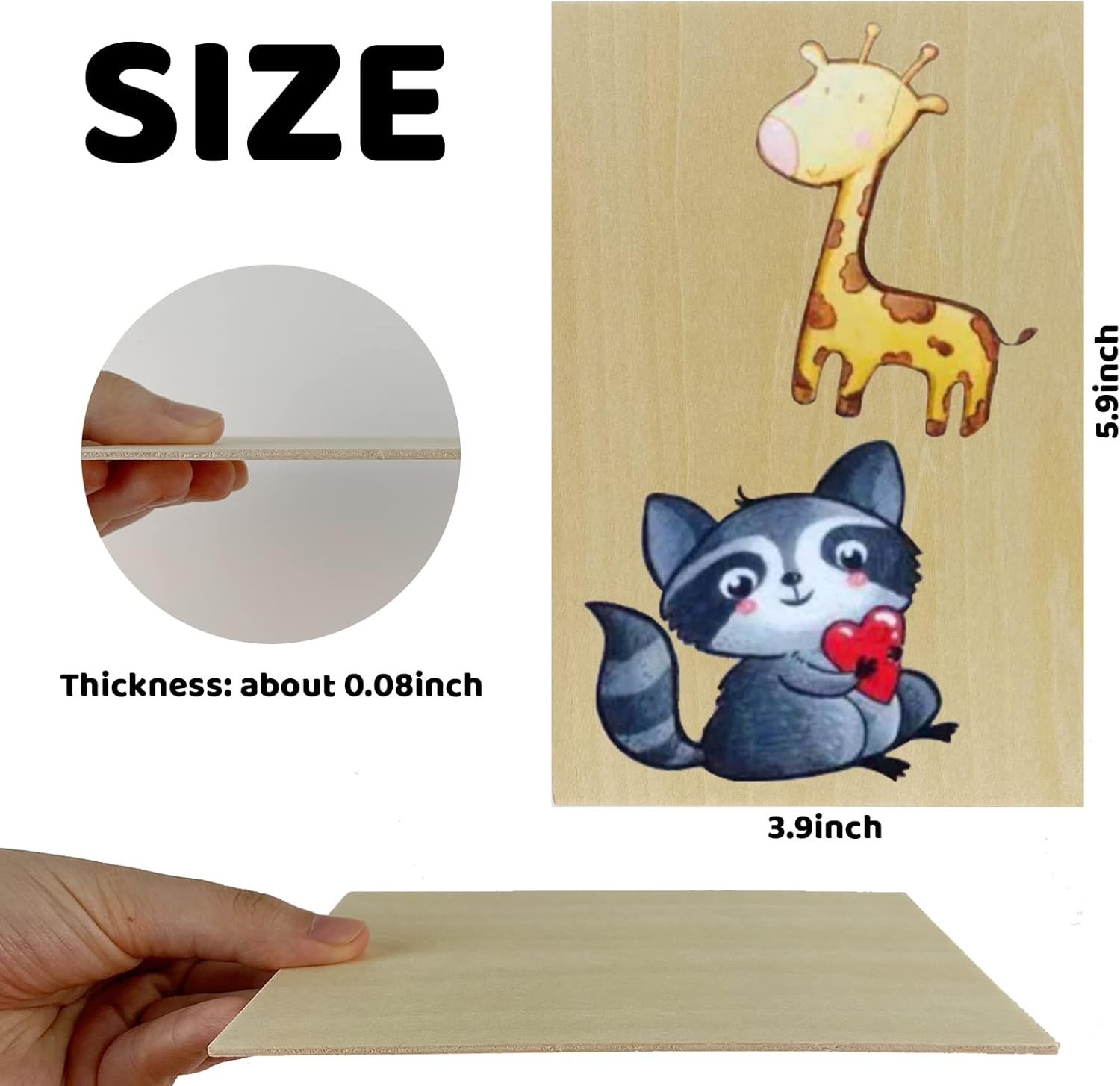 20 Pack Basswood Craft Sheets for DIY, Laser Engraving, and Wood Burning