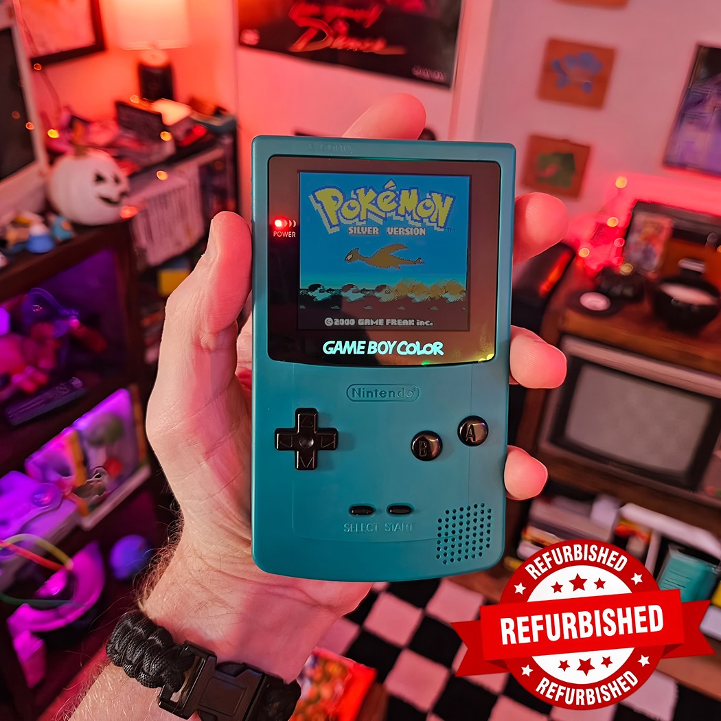 Nintendo Game Boy Color Console GBC Handheld Cleaned Tested New CaseRenewed Teal
