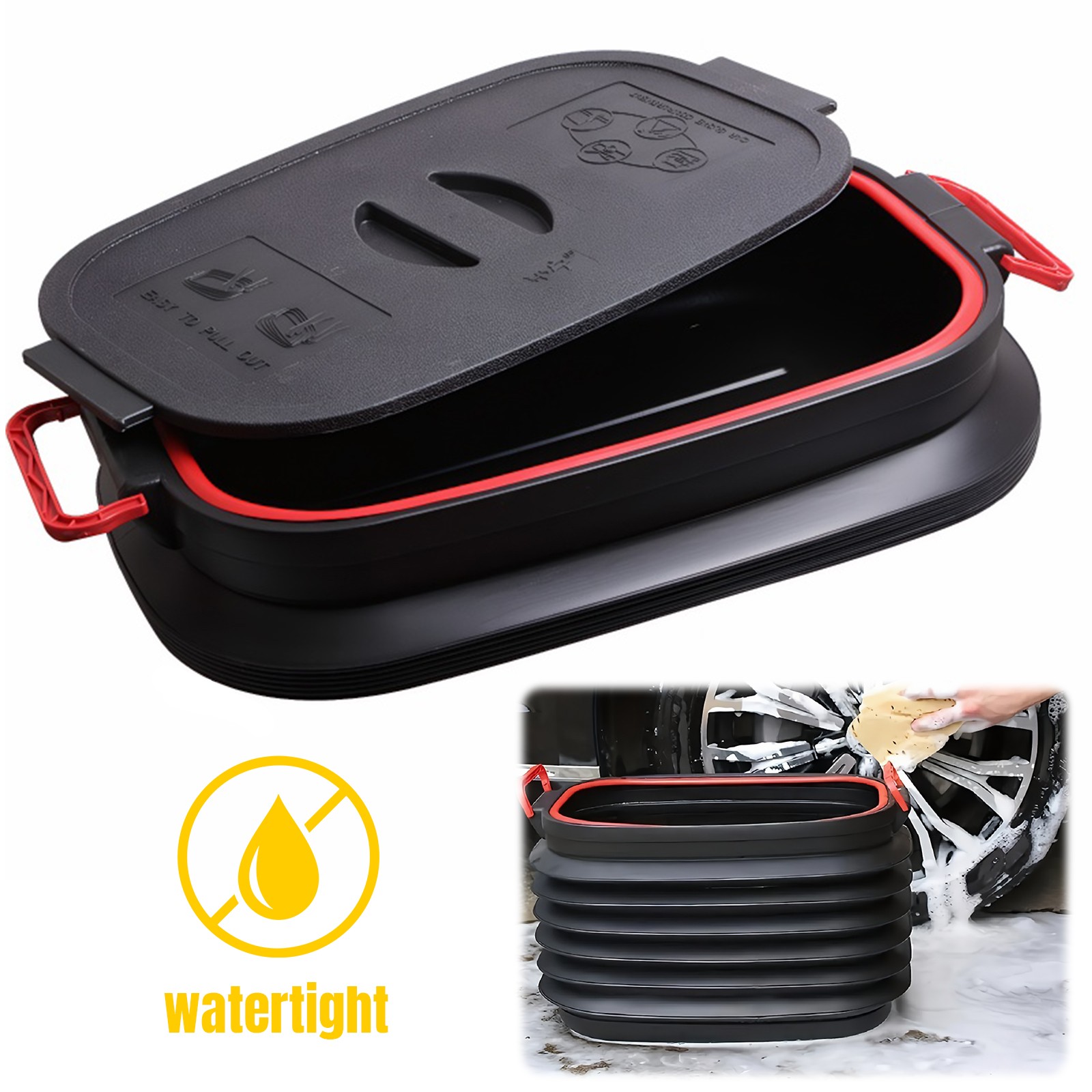 Multifunctional Folding Trash Can For Car RV Camping Water Bucket Outdoor Tavel