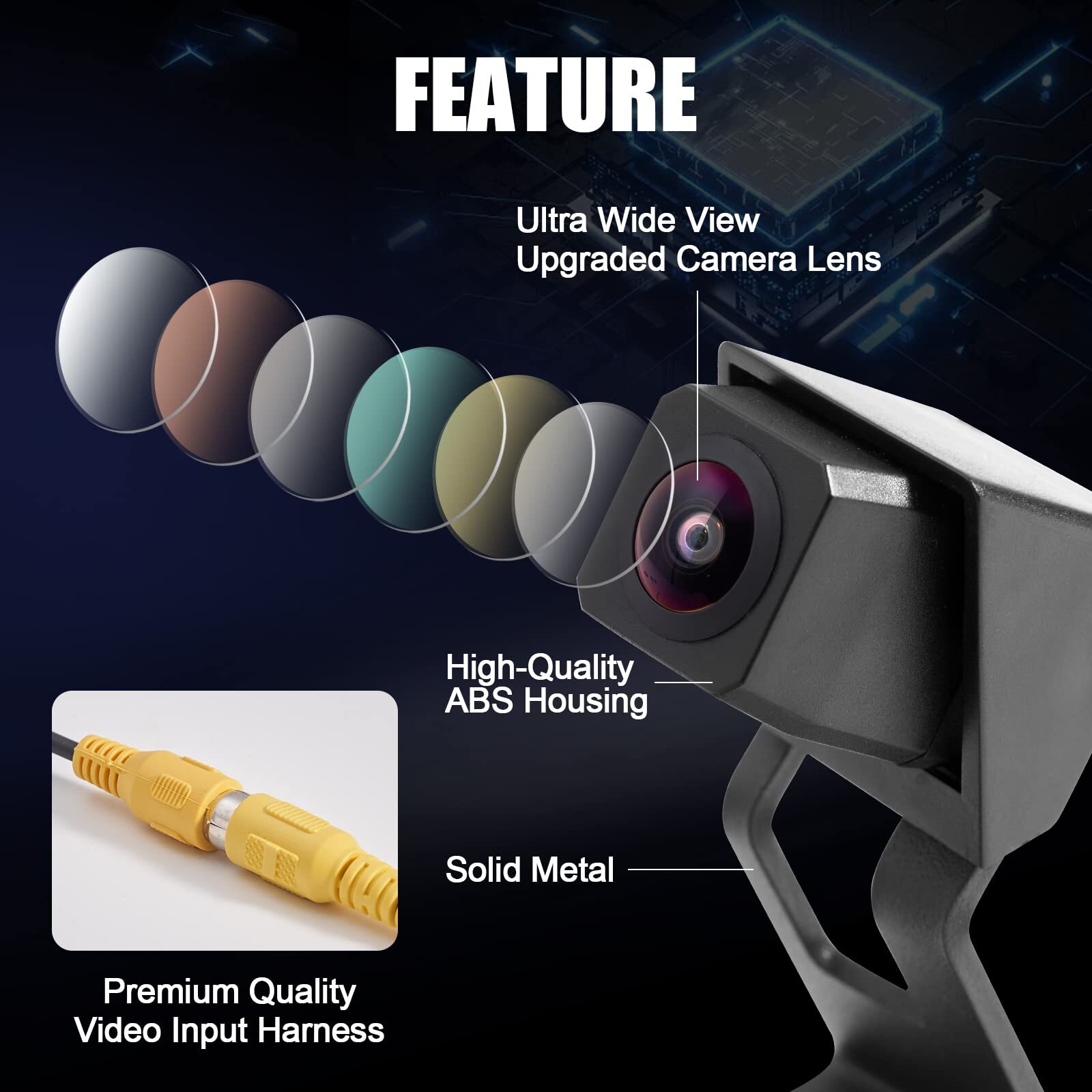 Rear View Backup Camera Kit w/ Spare Tire Bracket For 2007-2018 Jeep Wrangler JK