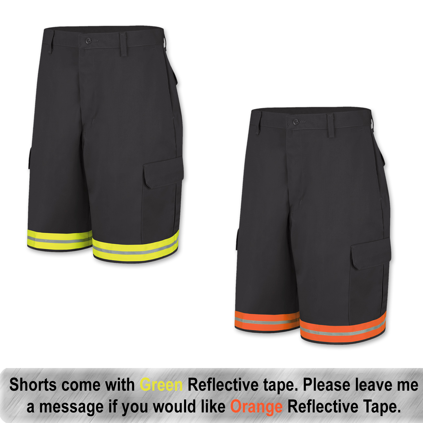 Brand New Red Kap Reflective Cargo Work Shorts Men's Hi Vis Industrial Uniform