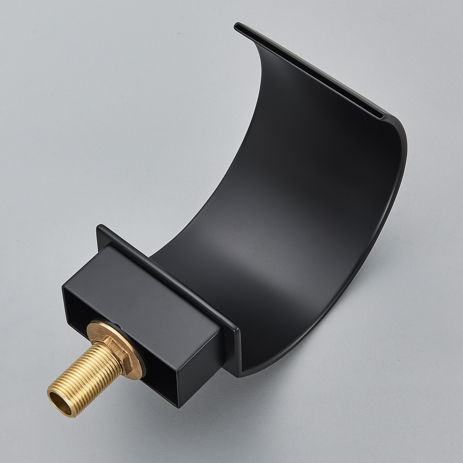 Matte Black 3 Holes Sink Faucet Waterfall Bathroom Basin Vanity Mixer 2 Handle