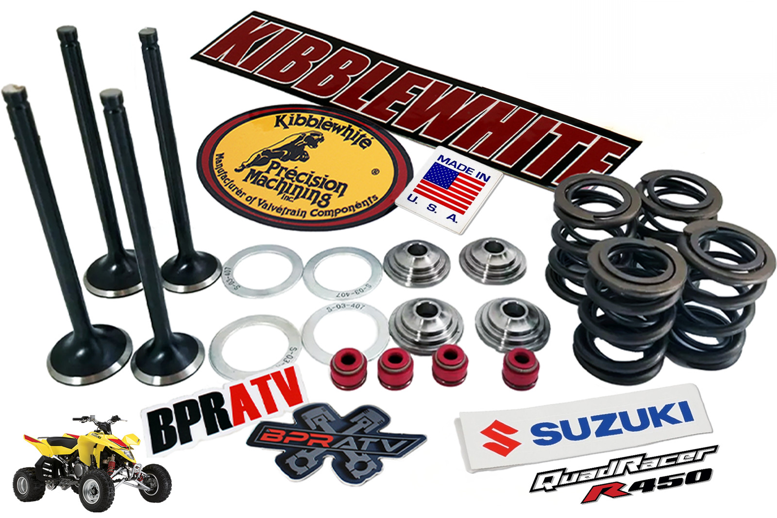 LTR450 LTR 450 LT-R450 Kibblewhite Valves Springs Guides Seals Head Rebuild Kit